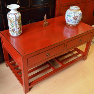 table salon rouge Chine
