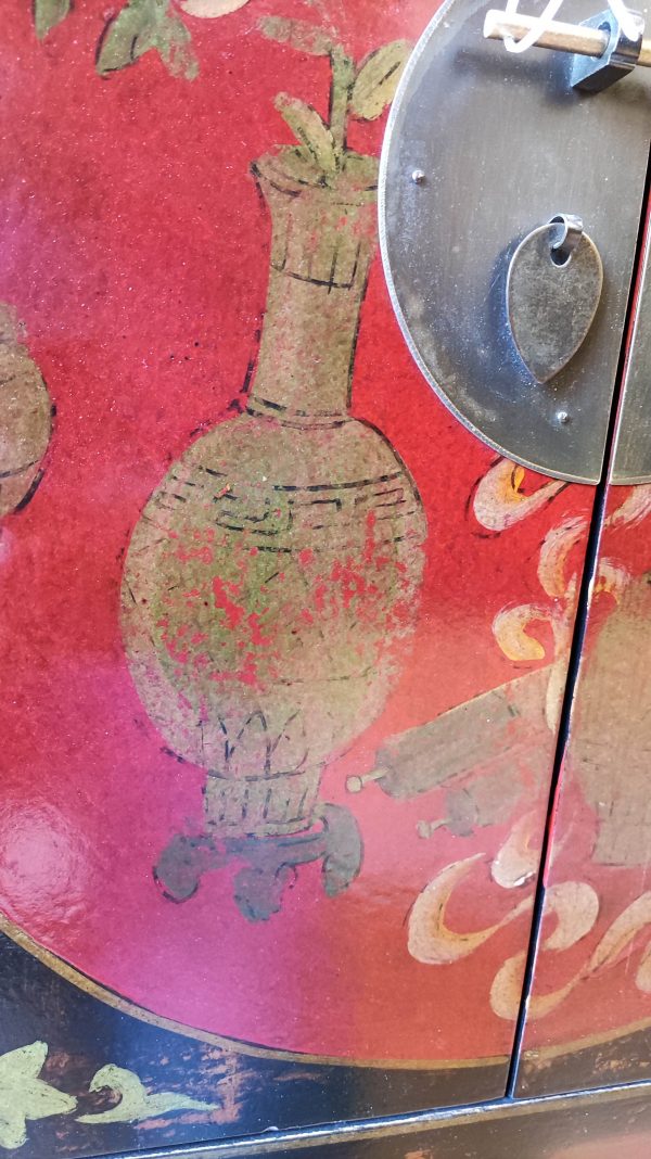 Rangement chinois 85 cm détail du vase